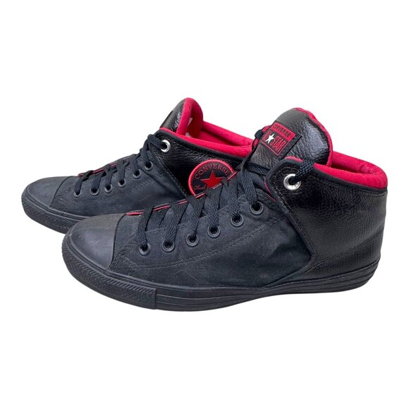 Converse All Star 164883C Chuck Taylor High Top Black Red Men's 10 Women's 12 - Picture 10 of 13
